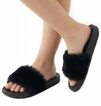 KLAPKI Z FUTERKIEM CIEPŁE KAPCIE DOMOWE ŚWIĄTECZNE P5