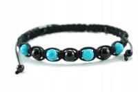 Bransoletka makrama TURMALIN TURKUS ochrona i szczęście