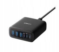 Ładowarka sieciowa uniwersalna Anker GaN 3x USB-A / 3x USB-C 112W czarna
