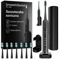 SZCZOTECZKA SONICZNA DO ZĘBÓW ELEKTRYCZNA ETUI 5 TRYBÓW 8 KOŃCÓWEK + UCHWYT