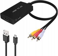 Konwerter HDMI do RCA adapter AV cinch CVBS 1080