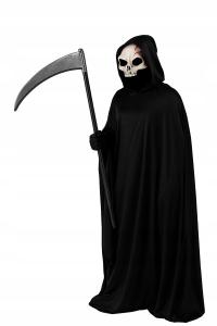 Strój ŚMIERĆ maska peleryna kosa 102cm Halloween Jasełka Kolęda 6-12 lat