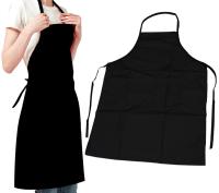 КУХОННЫЙ ФАРТУК ЗАЩИТНЫЙ ПИЩЕВОЙ ФАРТУК ВОДОНЕПРОНИЦАЕМЫЙ ЧЕРНЫЙ