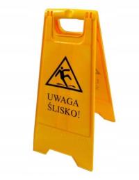 Tablica Uwaga Ślisko Potykacz Informacyjny Ostrzegawczy Stojący