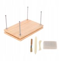 Drewniana prasa do książek Narzędzia Prasa introligatorska do oznaczania biletów Karty 2 warstwy