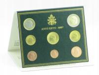 KMS komplet zestaw euro 1c-2e Watykan 2005 folder