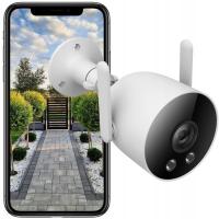 KAMERA ZEWNĘTRZNA WIFI IP 2K SMART DETEKCJA RUCHU ALARM DŹWIĘKOWY APLIKACJA