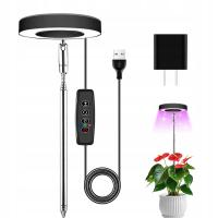 Lampa Do Uprawy Wzrostu Roślin Timer 48LED Grow Light 500lm