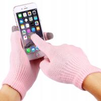 HAWEEL Three Fingers Touch Screen Gloves for Women Pink