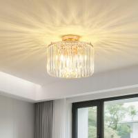 Żyrandol Kryształowy Lampa Kryształowa Sufitowa Złota Nowoczesna 4*E14