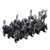 Orc Warriors with hand weapons and shields - x7 + x3 CMD - Druk 3D