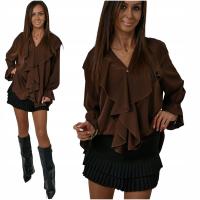 ELEGANCKA SZYFONOWA KOSZULA Z FALBANĄ AMOSS! WZ.2