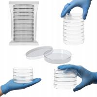 Szalki Petriego Laboratoryjne z Pokrywką Wentylowane 90 x 15 mm 10 szt