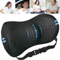PODUSZKA LĘDŹWIOWA ORTOPEDYCZNA MEMORY NA FOTEL DO SAMOCHODU DO SPANIA
