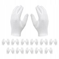 12 пар варежки косметические перчатки хлопок белый Roz 8