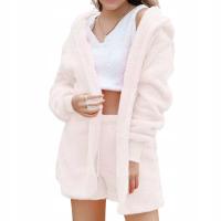 D-Look piżama damska poliester Piżama damska ciepła pluszowa 3-częściowa biały