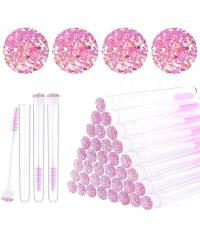 Szczoteczka do rzęs spiralka 10 szt W TUBCE BROKAT szczoteczki dla klientek