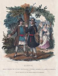 OSTROŁĘKA. Kurpie – stroje ludowe. Lewicki / Simon, 1841