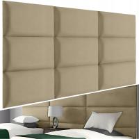 90X40 PANELE ŚCIENNE TAPICEROWANE WEZGŁOWIE WELUR RIVIERA OPARCIE PANEL 3D