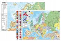 ЕВРОПА 2025 ДОСКА КАРТА РУЧНОЙ ЛАМИНИРОВАННЫЙ ФИЗИЧЕСКИЙ / ПОЛИТИЧЕСКИЙ