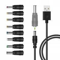 LANMU Adapter Kabel USB na DC 8 w 1 USB A z 8 Wtyczkami Do Routera