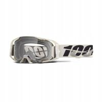 100 PROCENT GOGLE ARMATIC PITCH - CLEAR LENS - KOLOR SZARY/CZARNY SZYBA PRZ