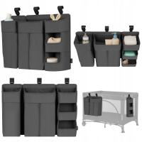 Organizer na łóżeczko wiszący przybornik duży 3w1 Lionelo Sidepocket Large