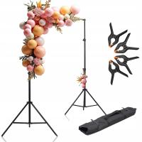 Stelaż do Dekoracji Balonów Teł Zestaw Statywy+Belka+Akcesoria Ślub Komunia