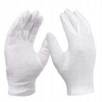 Перчатки косметические перчатки хлопок белый Roz 8