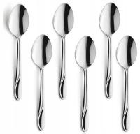 AMEFA 6 НАБОР СТОЛОВЫХ ПРИБОРОВ WHISPER ВОЛНА ЧАЙНЫЕ ЛОЖКИ ДЕСЕРТЫ ТОРТЫ 6 ЧЕЛОВЕК
