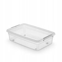 Pojemnik Pudło Plastikowe 29L Transparentne Płaskie do Schowania pod Łóżko