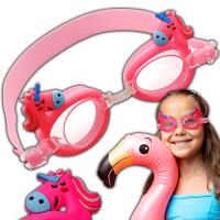 Очки для плавания, анти-туман, детские очки для плавания, единорог