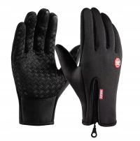 RĘKAWICZKI OCIEPLANE jesień zima rower bieganie do Ekranu Telefon Czarne XL