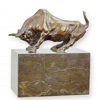 Бык с Уолл-Стрит бронзовая скульптура бизнес бычий рынок KL