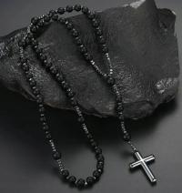 Элегантный натуральный камень и гематит черный обсидиан матовые четки