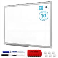 Tablica magnetyczna suchościeralna biała 60x45 cm rama aluminiowa TM IDEA