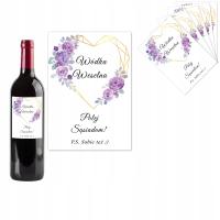 Etykiety Naklejki na butelki wódkę na ŚLUB Wódka Weselna - 5 szt.