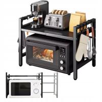 КУХОННАЯ ПОЛКА, СТЕЛЛАЖ ДЛЯ ХРАНЕНИЯ, СТОЙКА ДЛЯ МИКРОВОЛНОВОЙ ПЕЧИ, ТЕЛЕСКОПИЧЕСКИЕ КРЮЧКИ, КНИЖНАЯ ПОЛКА