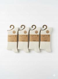 4x skarpetki grube damskie kaszmirowe prążkowane 39-42