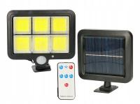 Lampa solarna uliczna naświetlacz LED PIR czujnik ruchu panel pilot MK