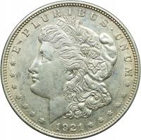 USA, 1 dolar 1921, Morgan Dollar, st. 2