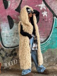 KAMIZELKA LAMA BEŻOWA UNI