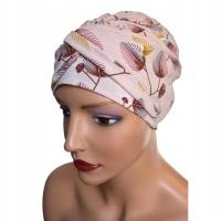 Turban damski Sara bawełna organiczna modna czapka także po chemioterapii