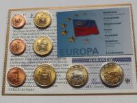 Liechtenstein 2004 Set monet Euro Próba , Certyfikat , Blister 8 x UNC