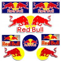 Plansza zestaw pakiet naklejek - Red Bull - 8 szt.