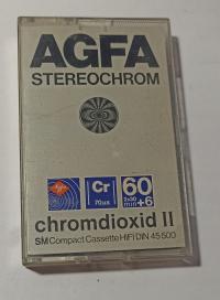 Kaseta magnetofonowa AGFA 3 x KASETA AGFA STEREOCHROM 60+6