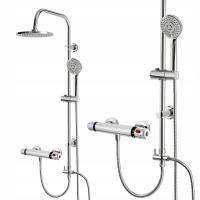 ZESTAW PRYSZNICOWY KOLUMNA NATRYSKOWA DRĄŻEK PRYSZNICOWY Z BATERIĄ SŁUCHAWK