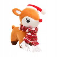 Renifer Wypchane zwierzę Zabawka Świąteczne zwierzę domowe Wypchana lalka Jasnobrązowa