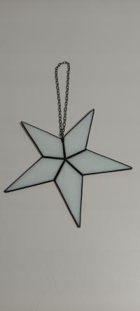 Witraż gwiazda biała.