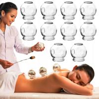 Zestaw 10 sztuk bańki chińskie ogniowe szklane lekarskie zdrowotne Ø 35 mm